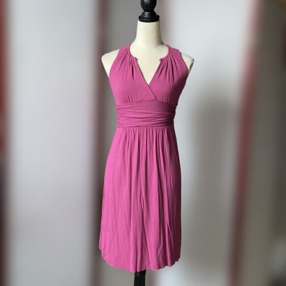 3/$20 Michael Stars Deep Pink/Purple V-Neck Jersey Knit Dress  (Size: XS) - Picture 8 of 12